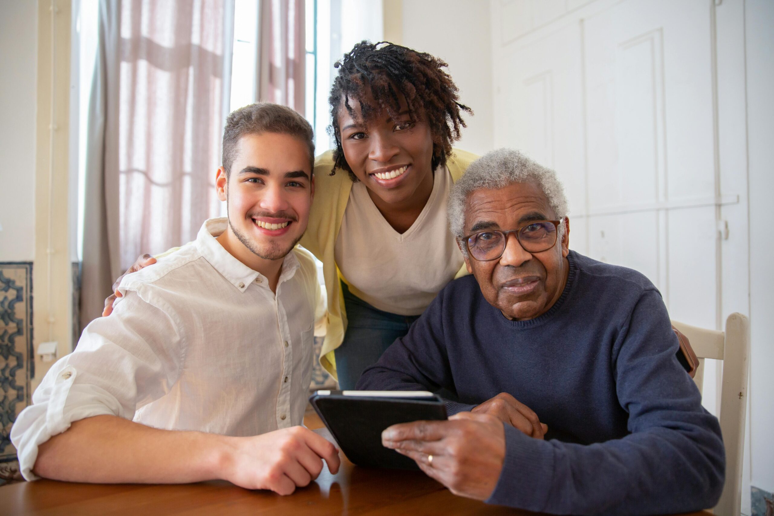 Happy Family Using Tablet